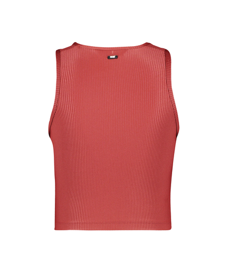 HKMX Sport cropped tank top Twisted Rib, Red