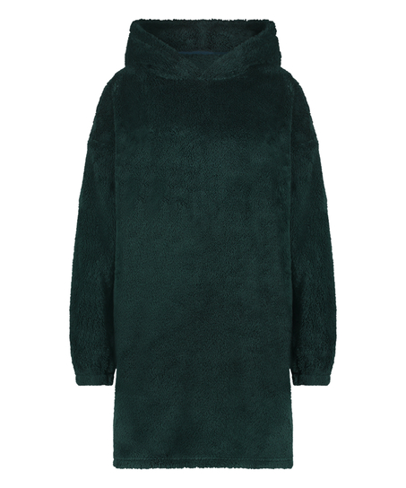 Snuggle Fleece Lounge Dress, Green