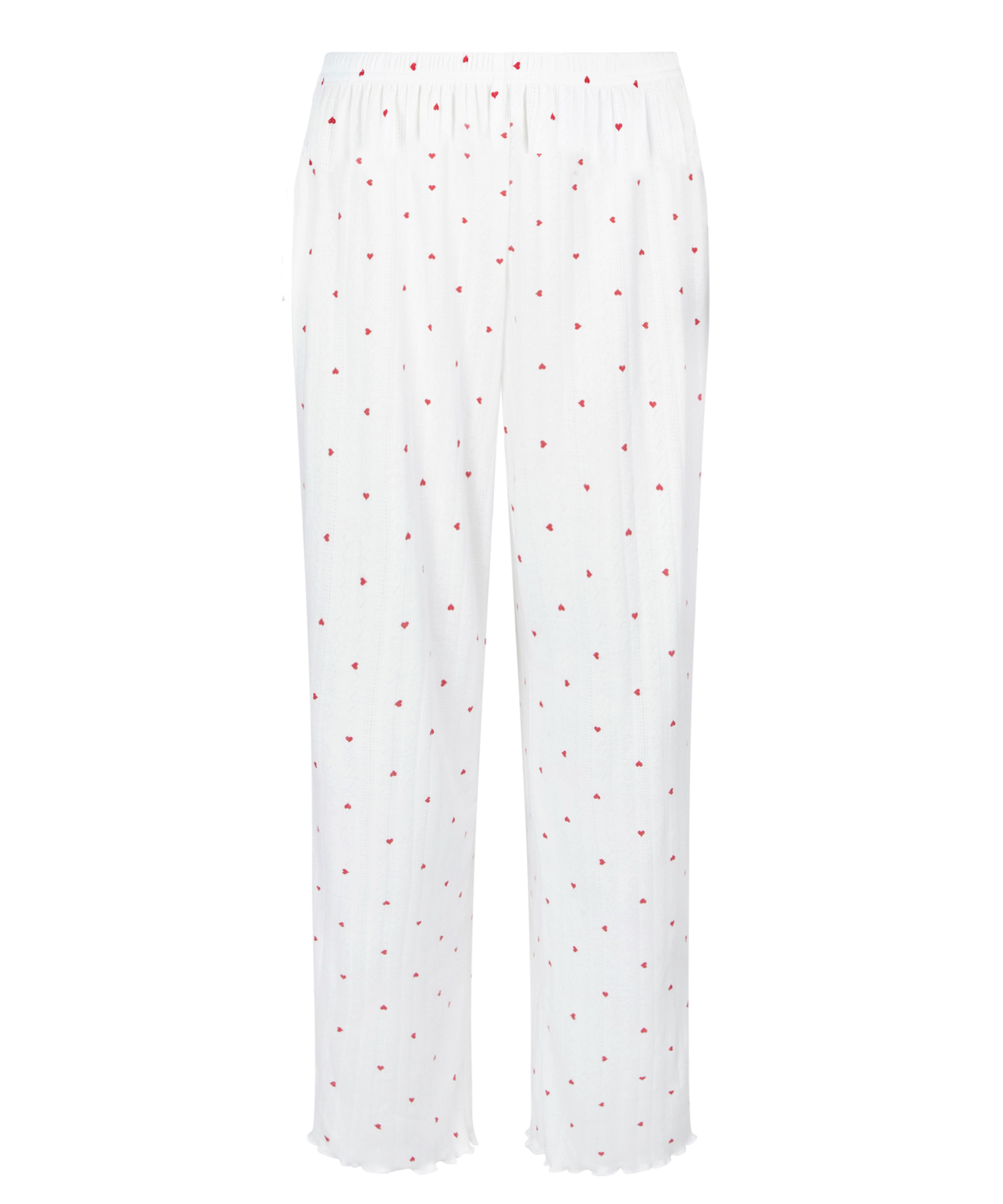 Pointelle Pyjama Pants, White, main