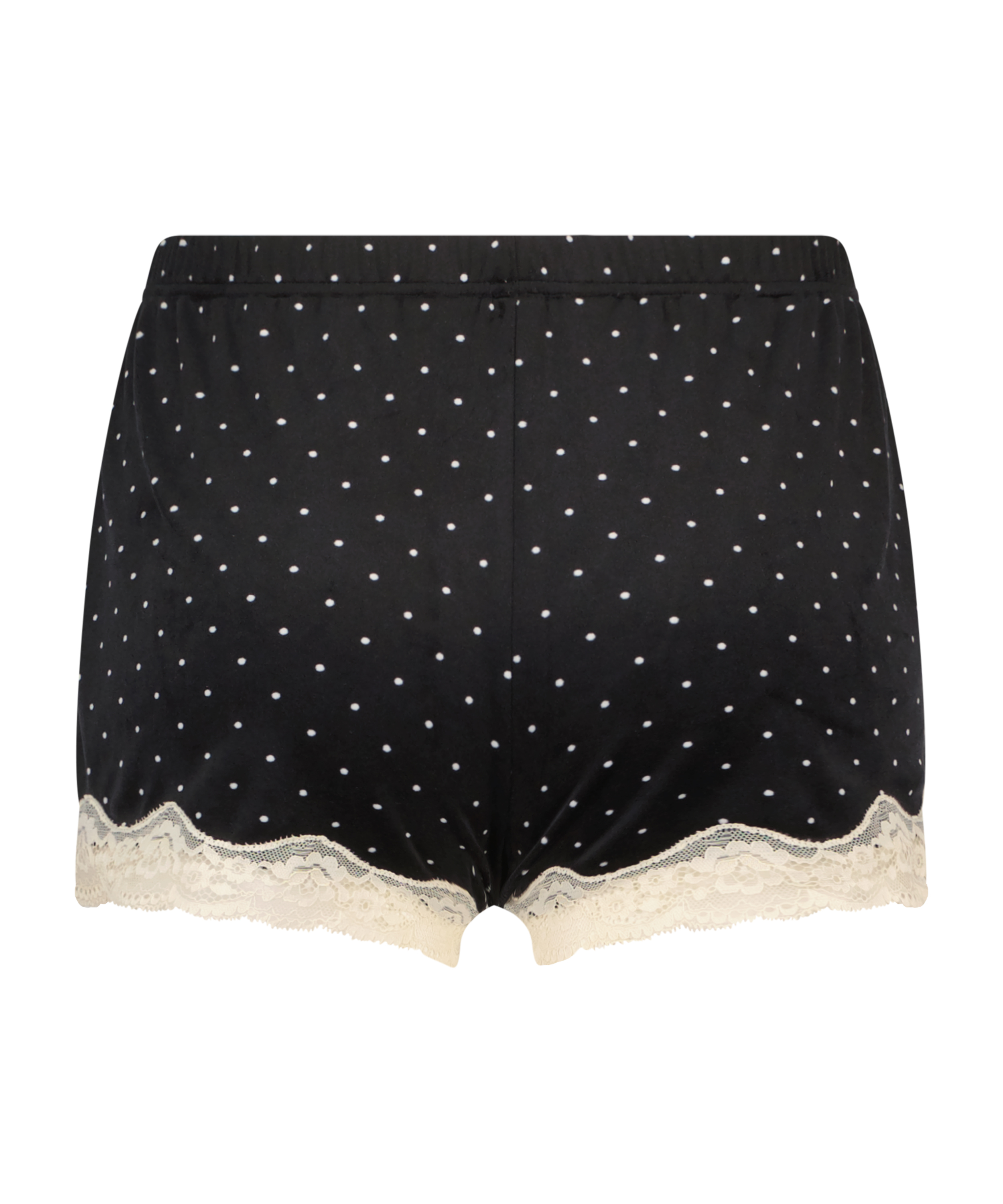 Velvet Lace Shorts, Black, main