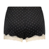 Velvet Lace Shorts, Black
