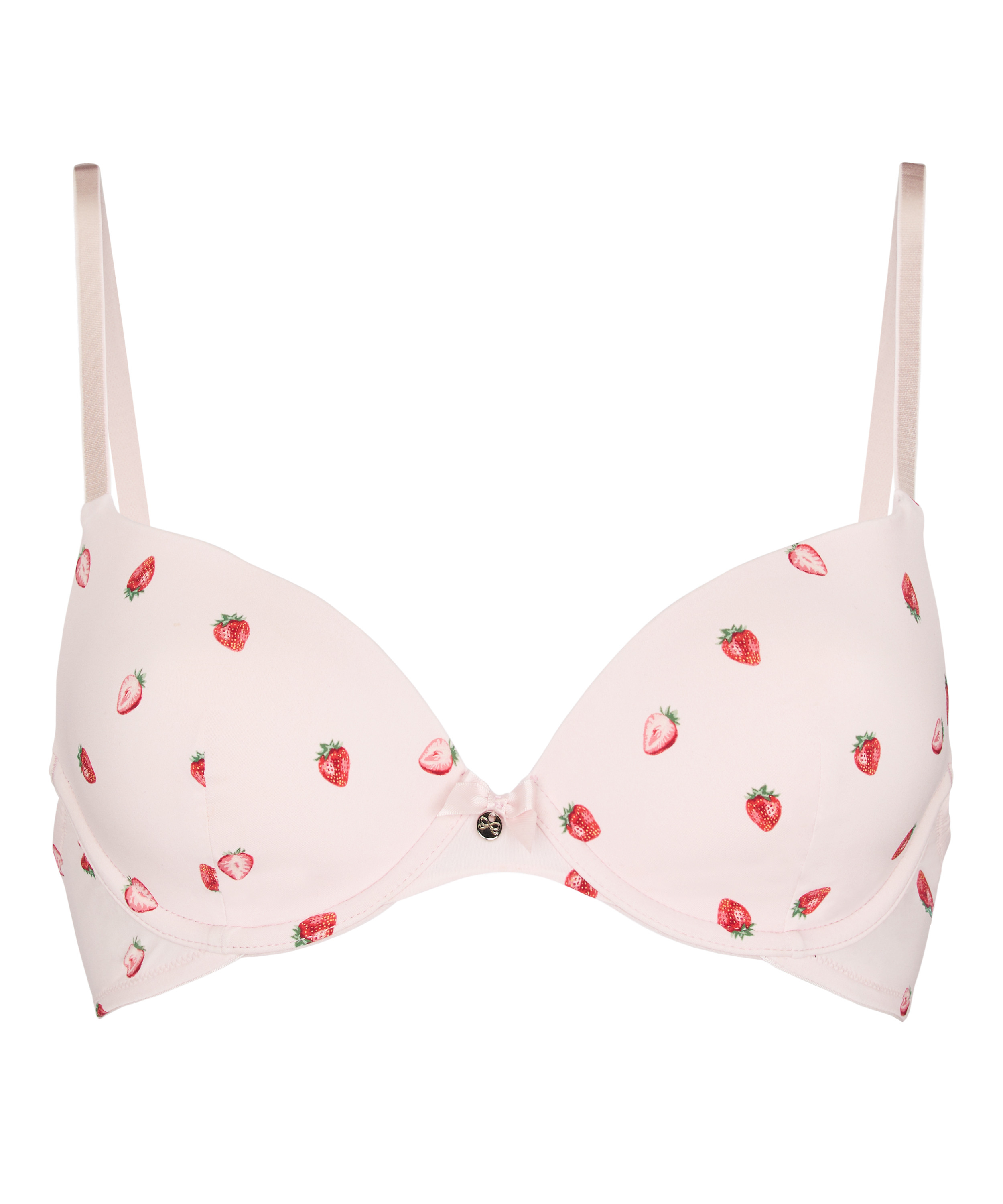 Plunge Padded Underwired Bra, Pink, main