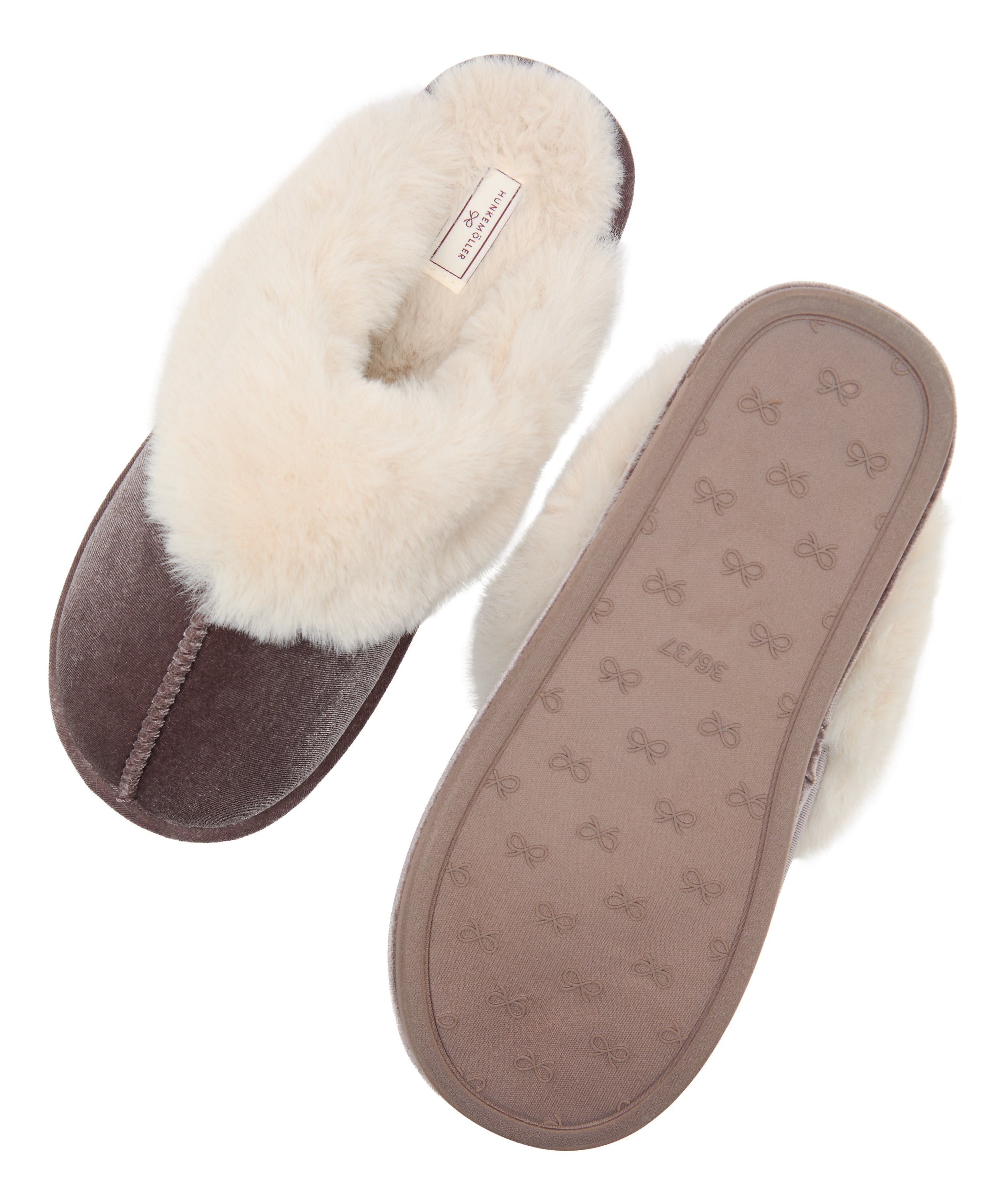 Slipper Velour, Beige, main