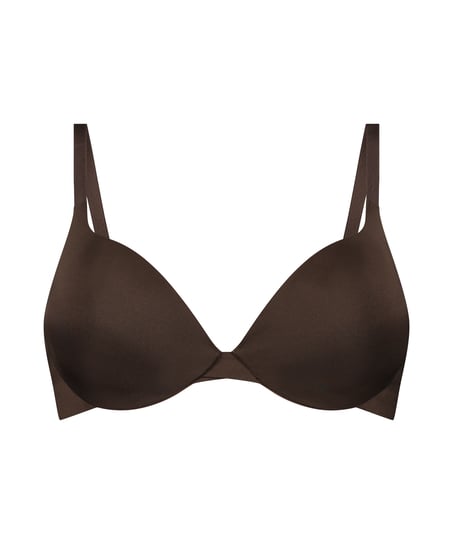 Smooth Padded Underwired Push-Up Bra, Brown