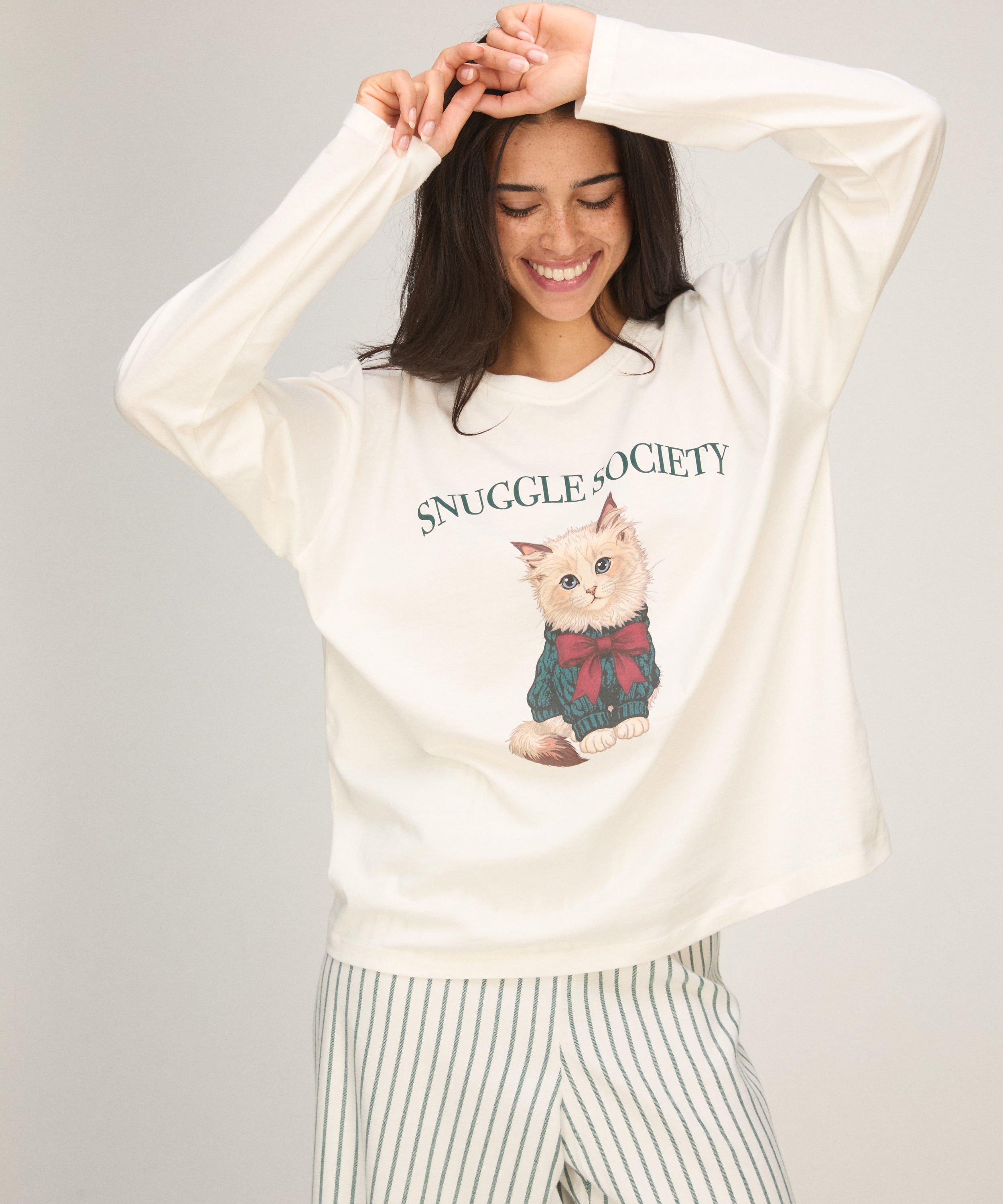 Pyjama Set Viscose, White, main