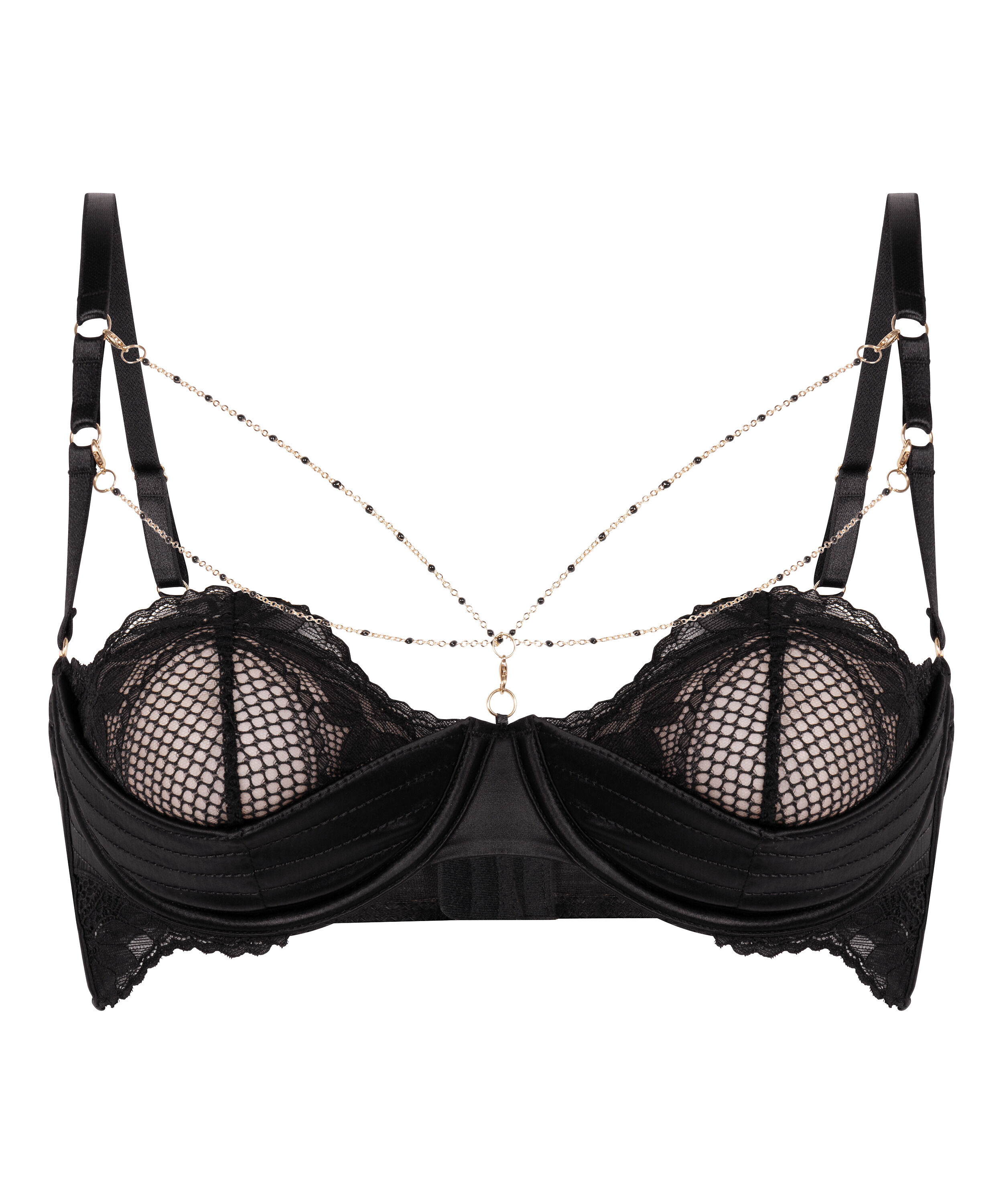 Half-Padded Cup Underwired Bra Belladonna, Black