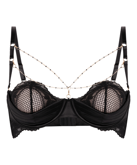 Half-Padded Cup Underwired Bra Belladonna, Black
