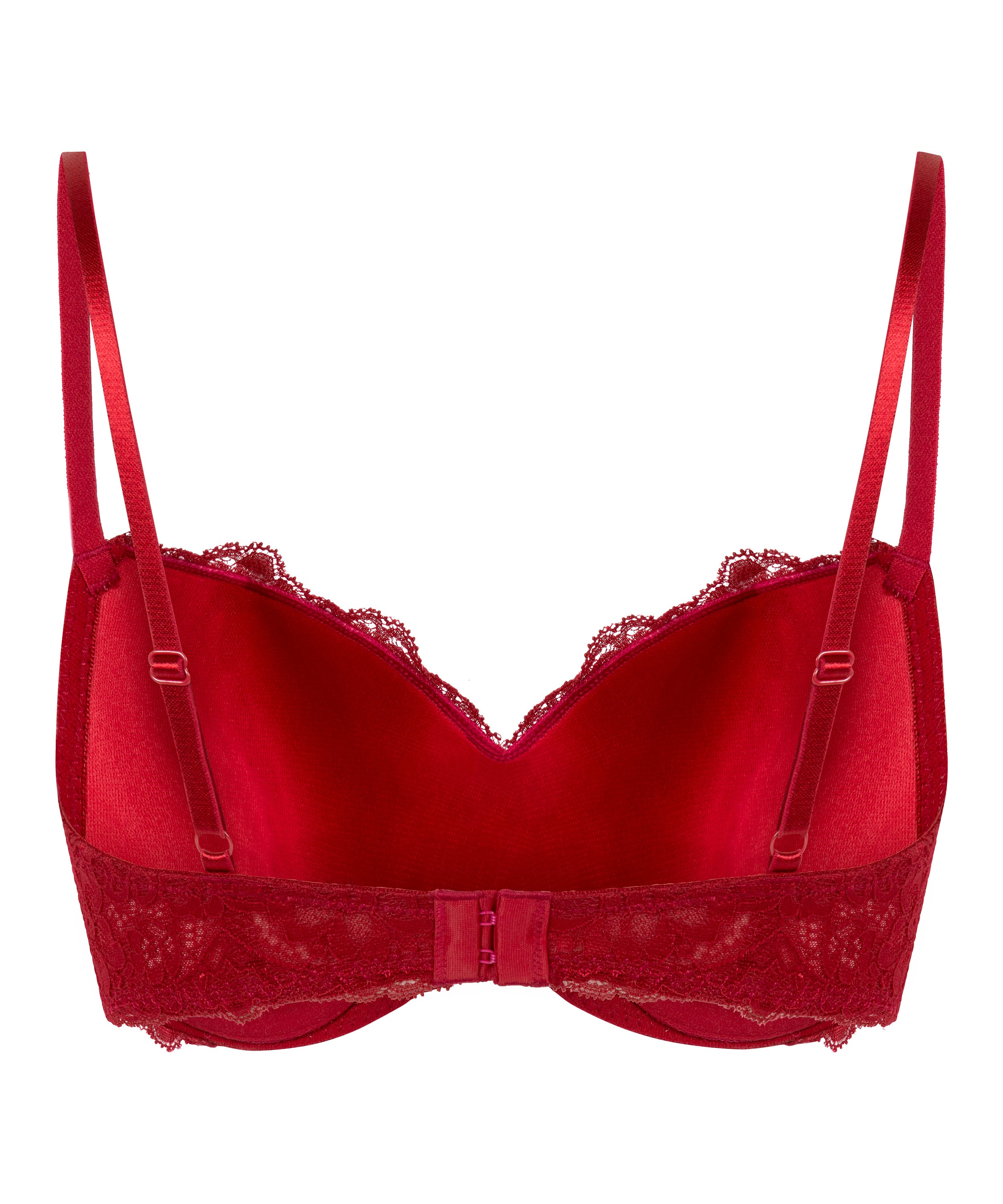 Marine Padded Underwired Bra, Red, main