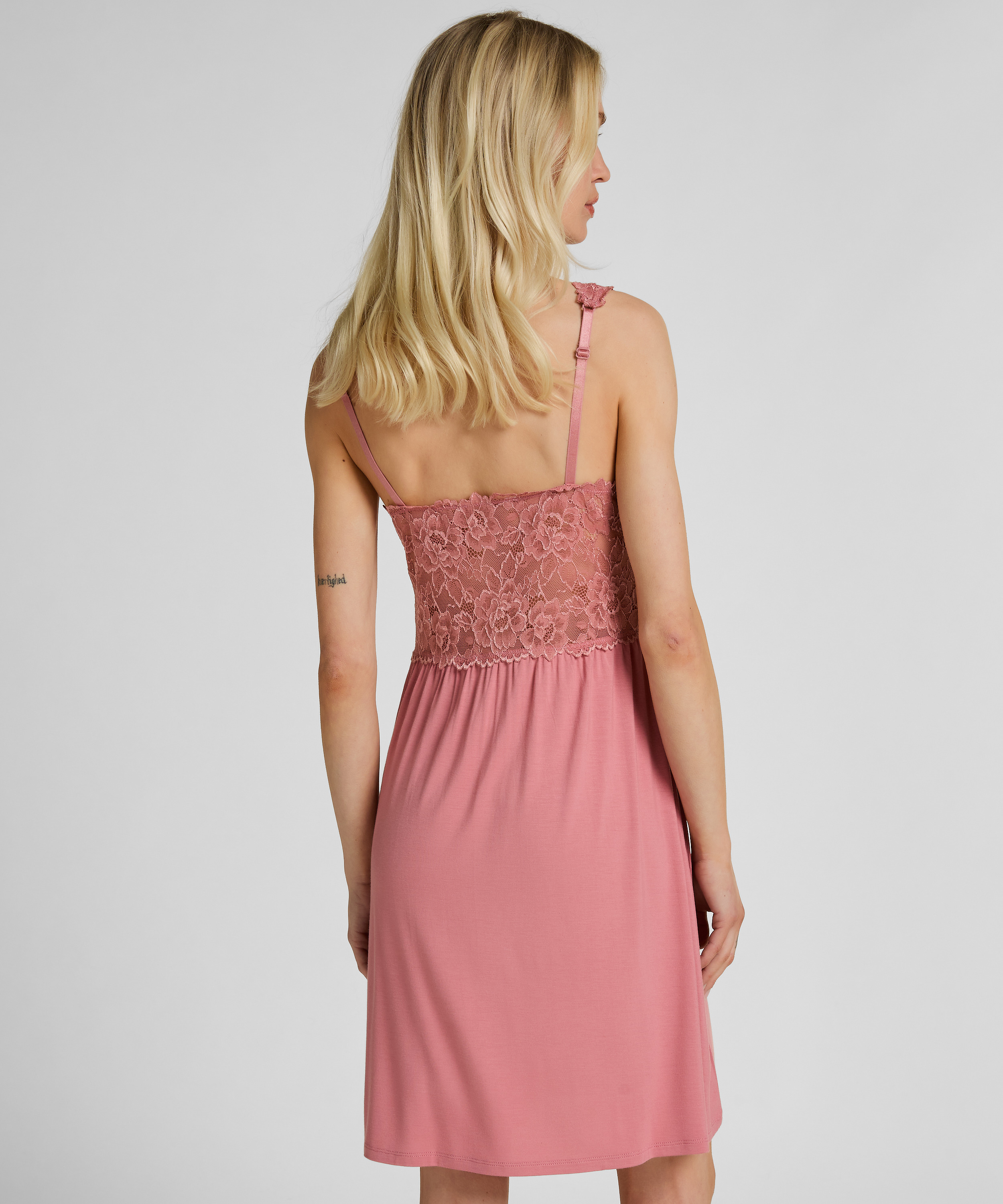 Nora Lace Slip Dress, Pink, main