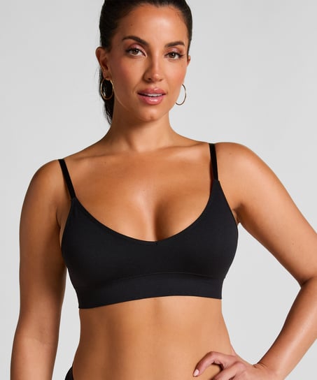 Dide Triangle Bralette, Black
