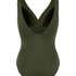 Shaping Shell Mesh Swimsuit, Green