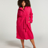 Long Fleece Bathrobe, Pink