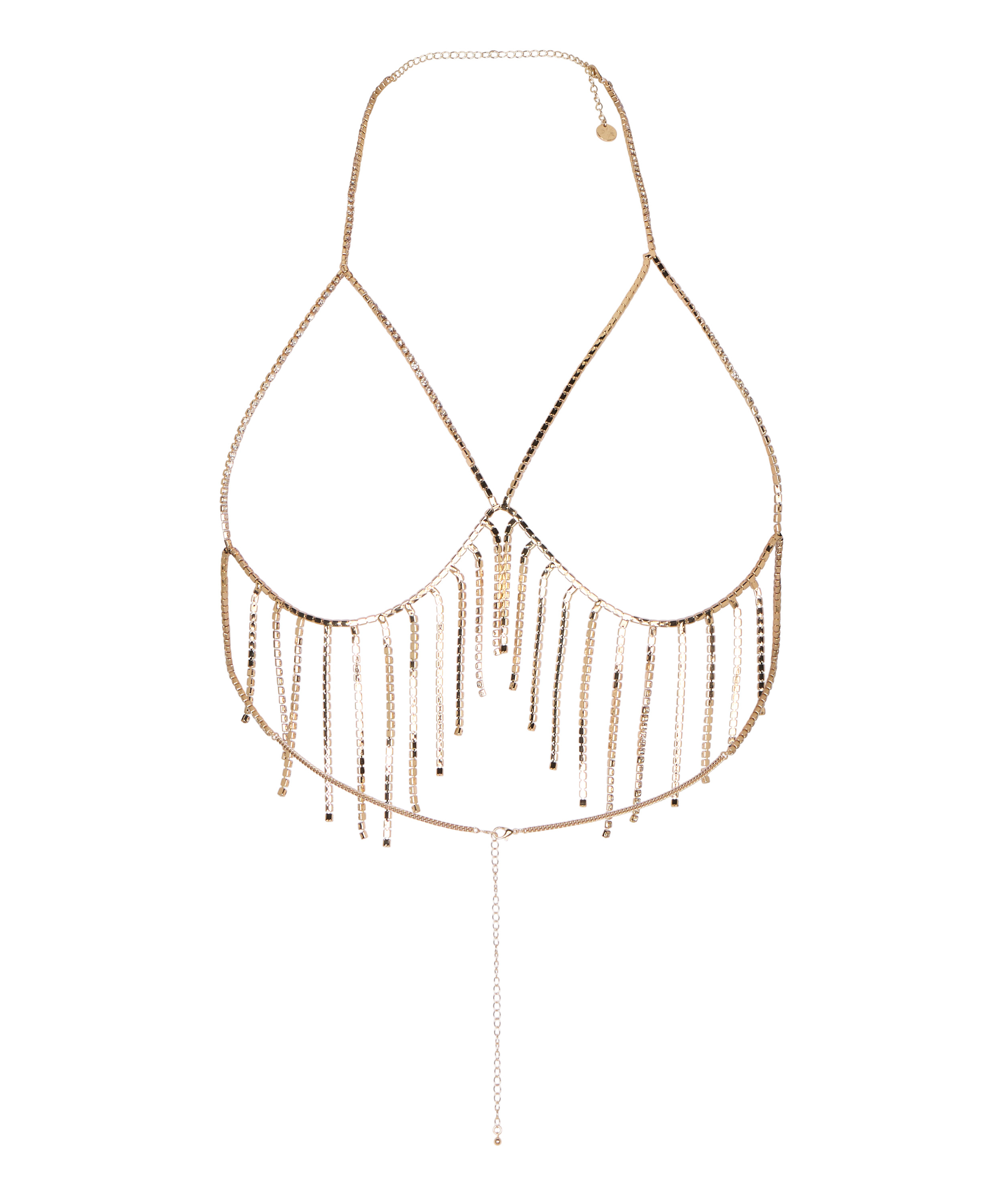 Rhinestrone Bralette Jewellery, Yellow, main