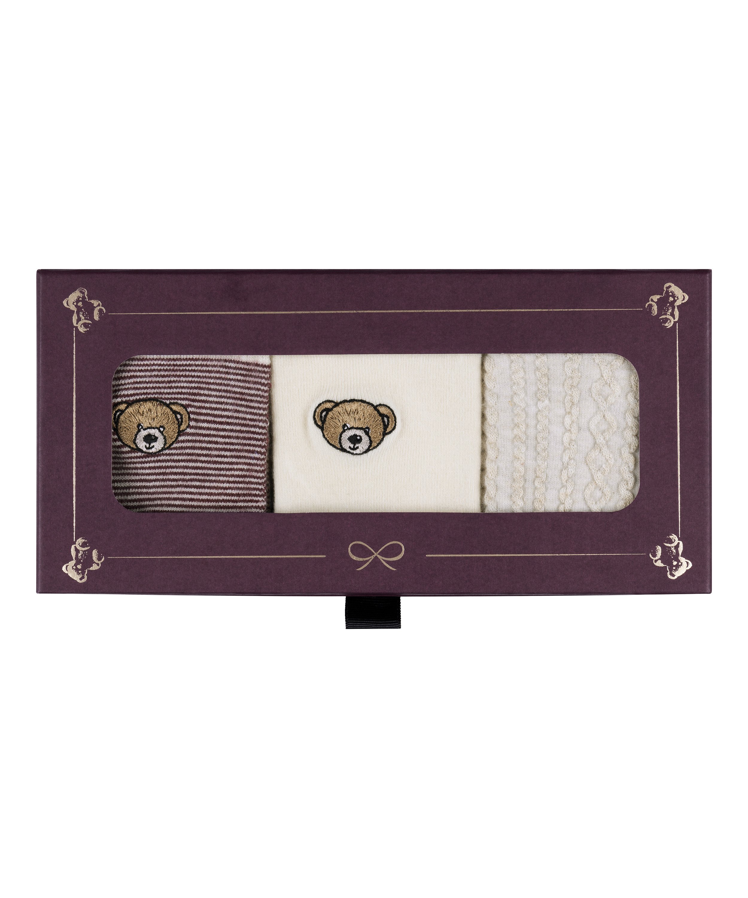 3 pack Giftpack Socks, White, main