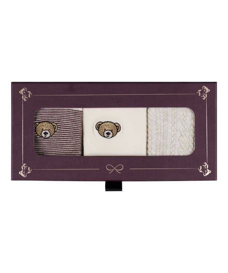 3 pack Giftpack Socks, White