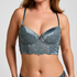 Padded Underwired Longline Bra Viktoria, Blue