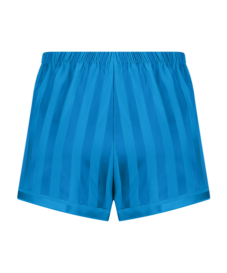 Satin pyjama shorts, Blue