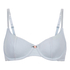 Pointelle Non-padded Underwired Bra, Blue