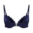 Scallop push-up underwired bikini top Cup A - E, Blue