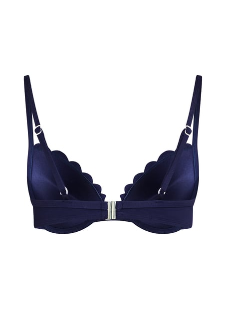 Scallop push-up underwired bikini top Cup A - E, Blue