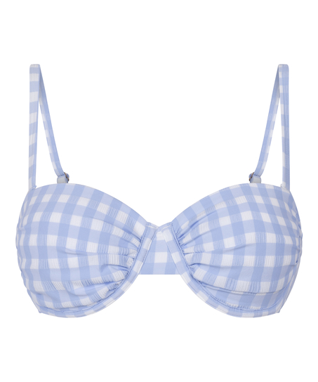 Padded Underwired Bikini Top Amalfi, Blue