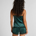 Velours Lace Cami Top, Green