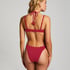 Scallop High-Leg Bikini Bottoms, Pink