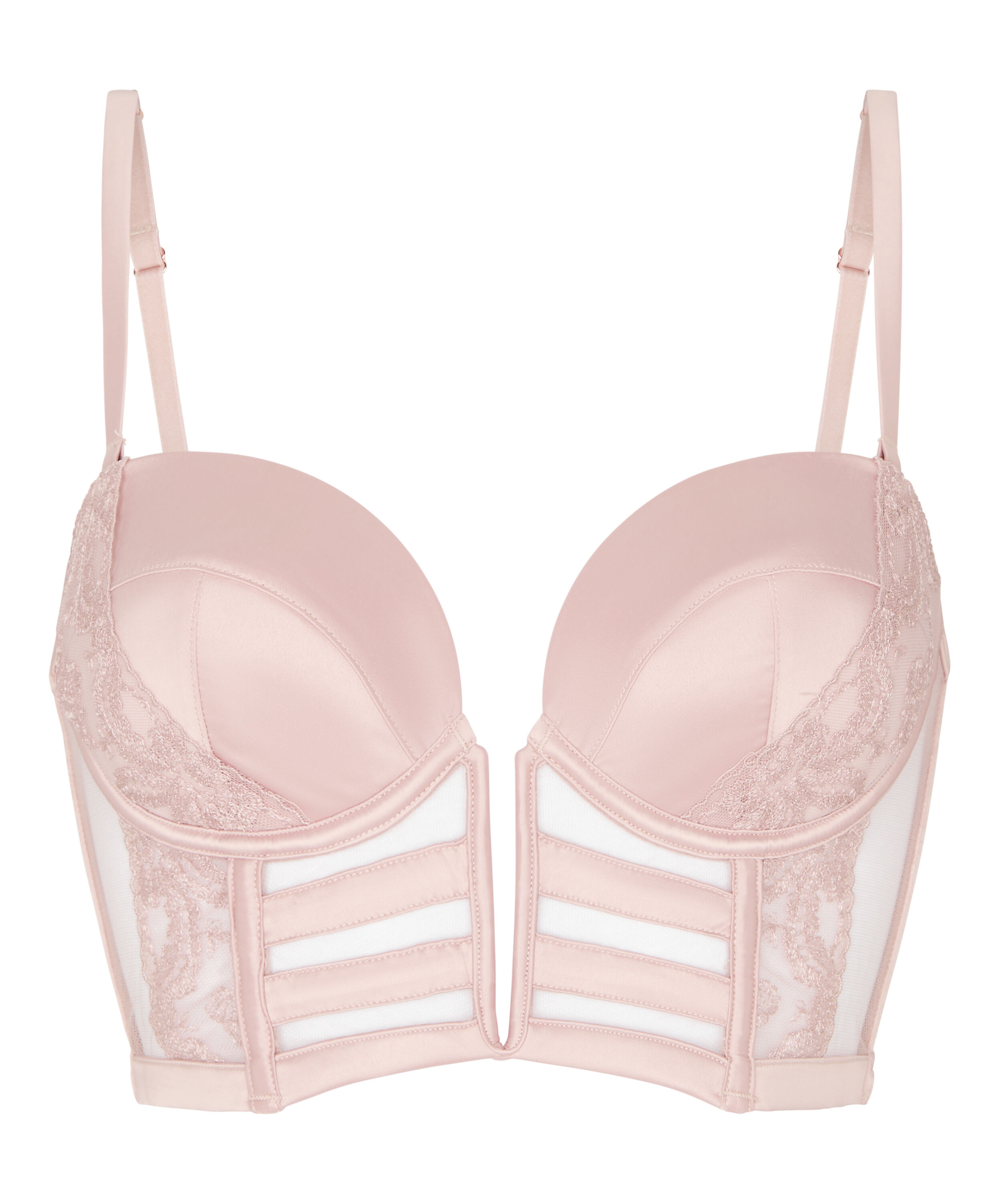 Padded Underwired Longline Bra Rosa, Pink