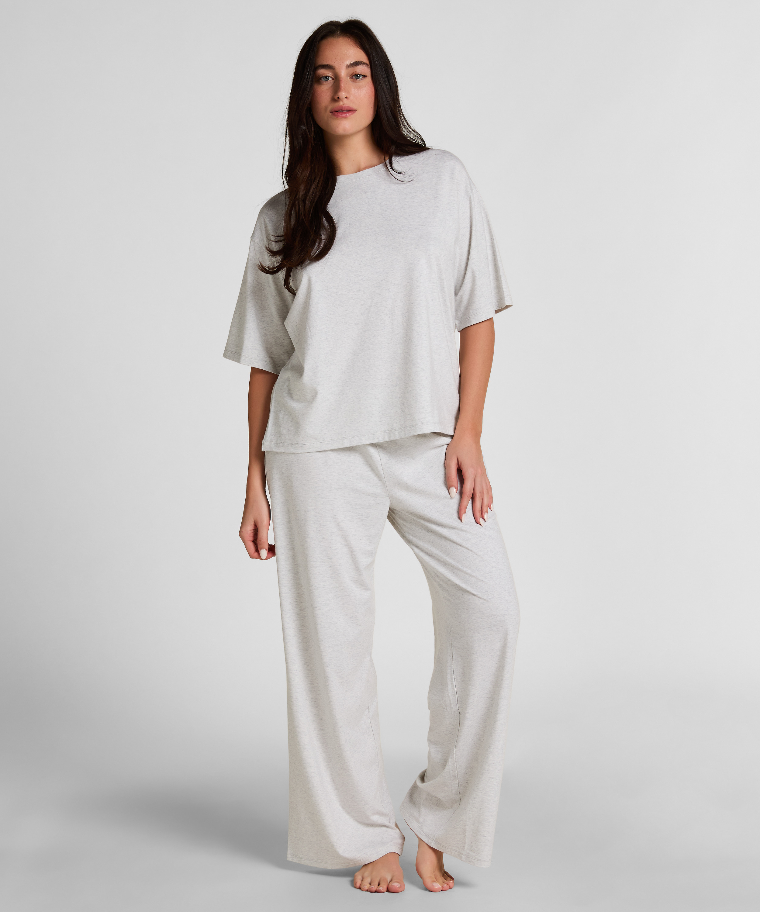 Pyjama Top Loose, Gray, main