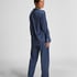 Ayla Satin Long-Sleeved Jacket, Blue