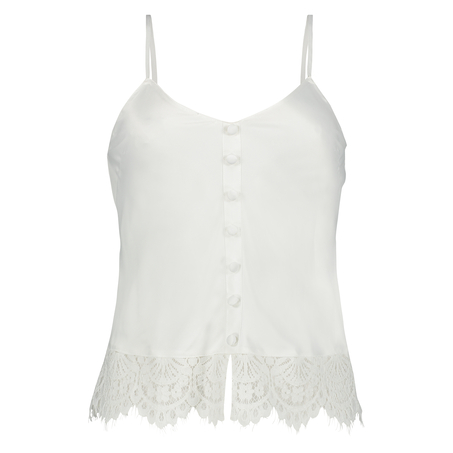 Bridal Satin Cami Top, White