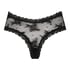 V-shaped Brazilian knickers mesh, Black