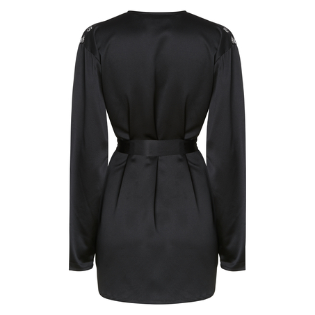 Kimono Hammered satin, Black