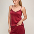 Velours Lace Cami Top, Red