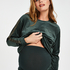 Velvet Shimmer maternity jogging bottoms, Green