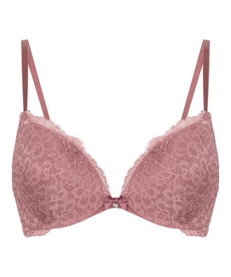 Marine Padded Push-Up Underwired Bra, Purple