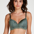 Yvonne padded non-underwired bra, Green