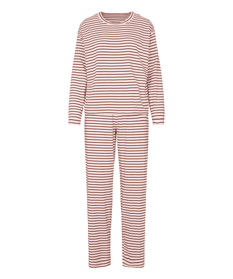 Striped Pyjama Long Sleeves, Pink