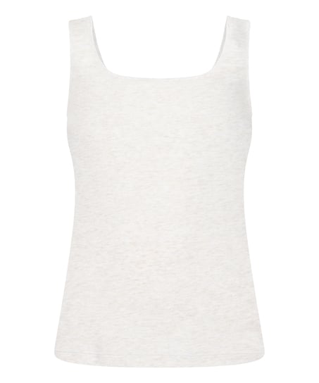 Singlet Tanktop Soft Cotton, Beige