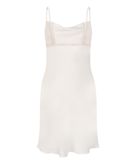 Slipdress Satin Minimal, White