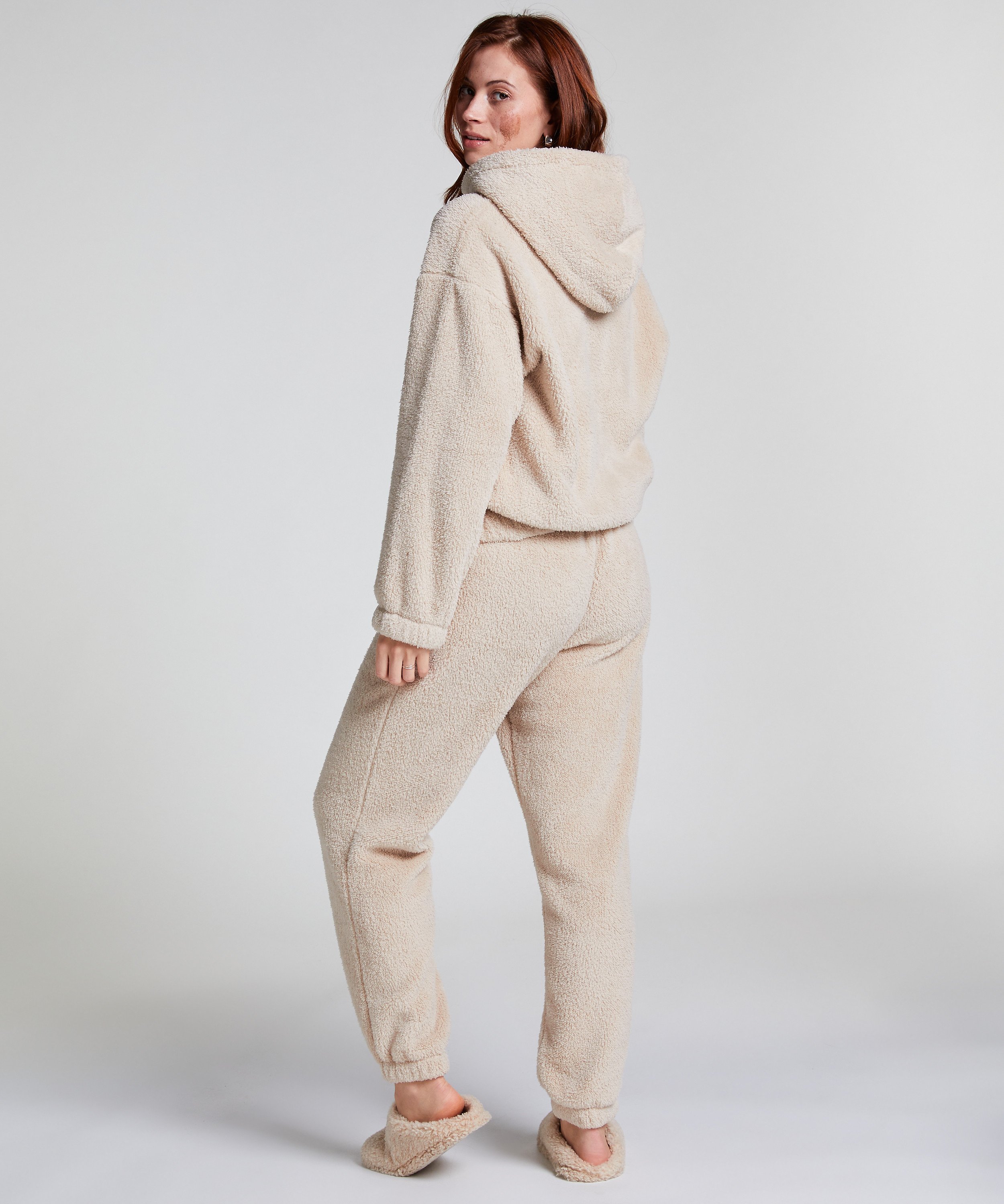 Snuggle Fleece Joggers, Beige, main