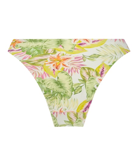 Tropics High-Leg Bikini Bottoms, White