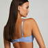 Plunge Padded Underwired Bra, Blue