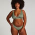 Scallop High-Leg Bikini Bottoms, Green