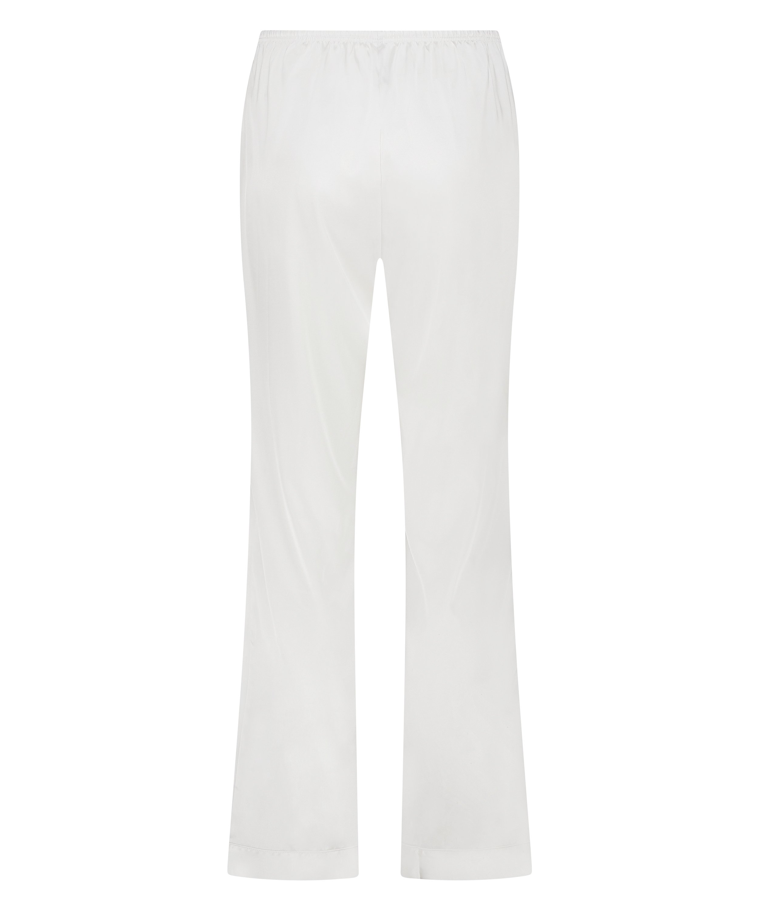 Satin Trousers, White, main