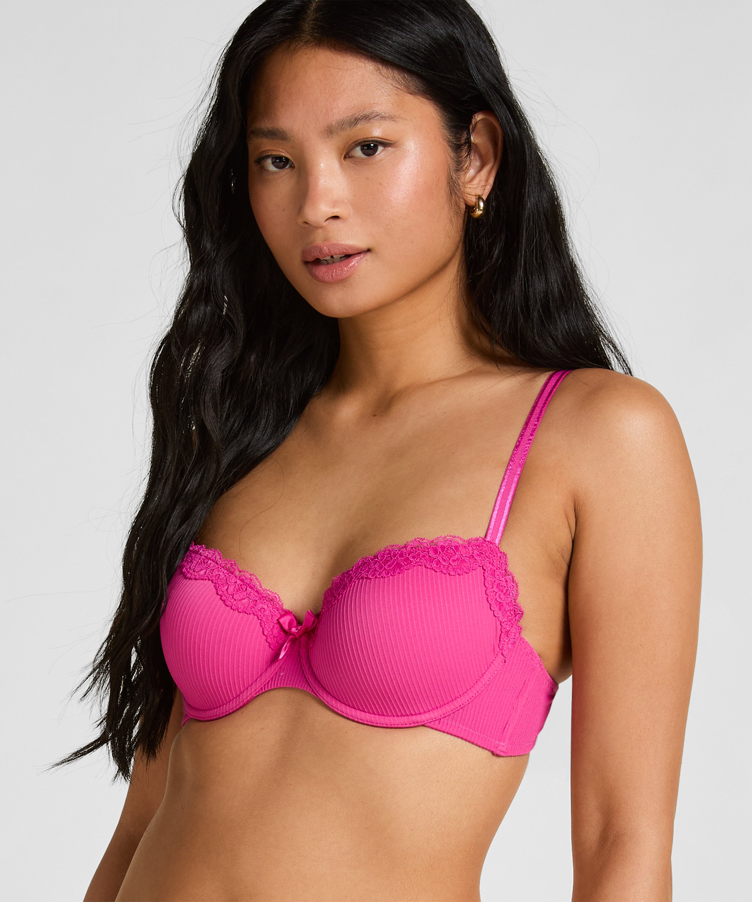 Lola Padded Underwired Bra, Pink, main