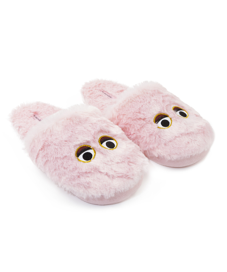 Face Slippers, Pink