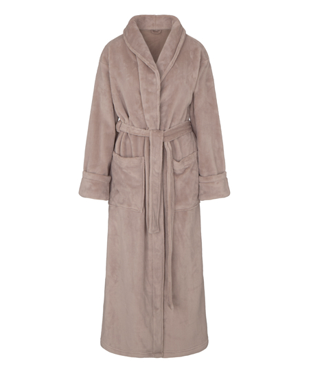 Soft Fleece Bathrobe, Beige