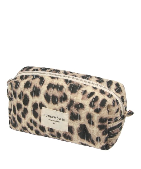 Make-Up Bag Small Leopard, Beige