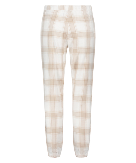 Flannel Pyjama Pants, Beige